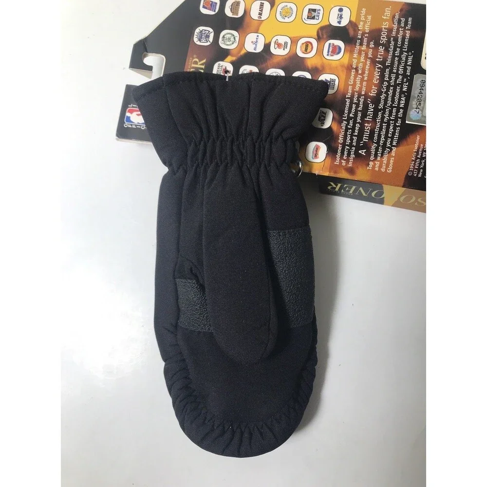 Charlotte Hornets Isotoner 3M Gloves Black / Gray Youth Size L/XL NEW